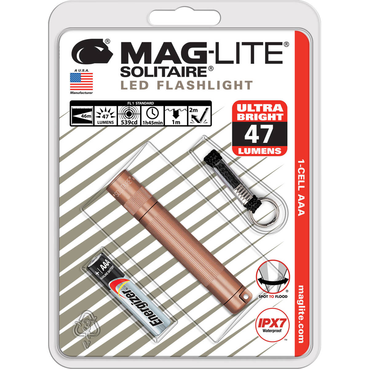 

MagLite Solitaire 1-Cell AAA LED Flashlight, Blister Packaging, Rose Gold