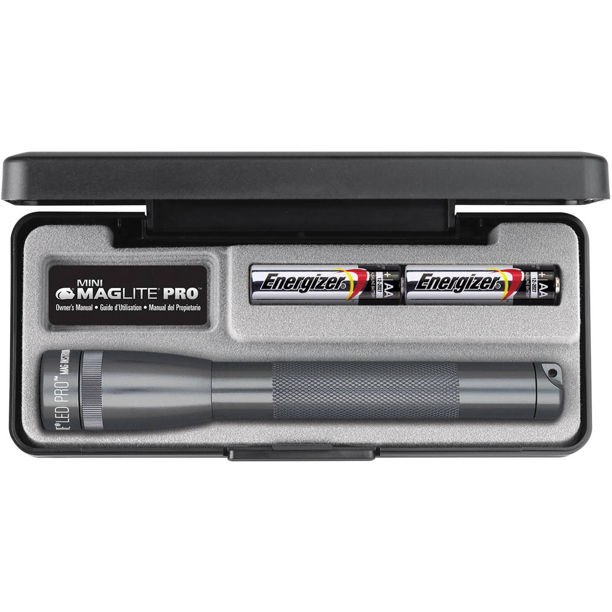 

MagLite Mini MagLite PRO 2-Cell AA LED Flashlight, Presentation Box, Gray