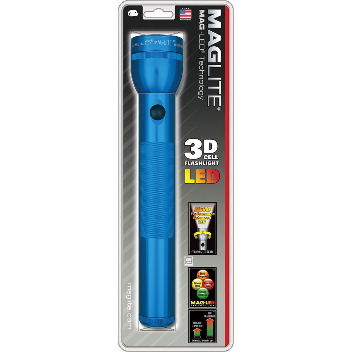 

MagLite Maglite ST3D116 3-D Cell LED Flashlight, Blue
