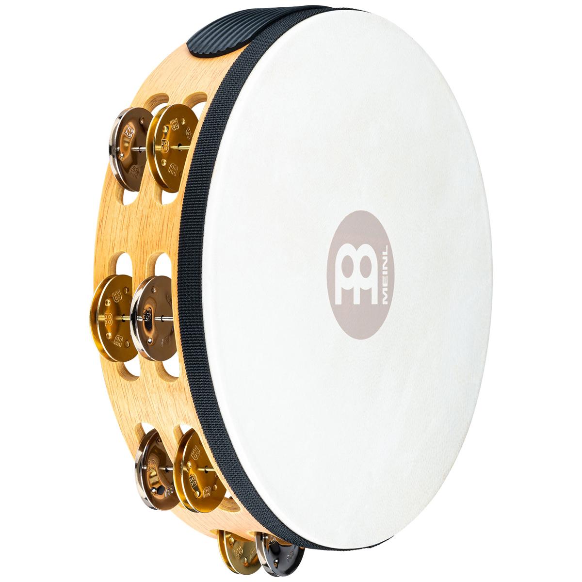 

Meinl 10" Recording Combo Goat Skin Wood Tambourine w/Double Row Jingles,Natural