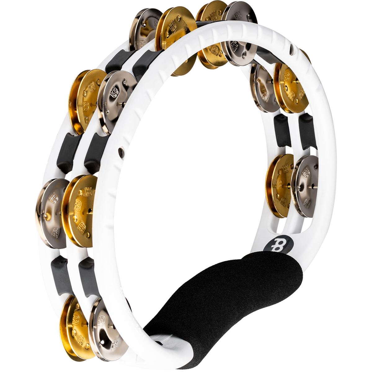 

Meinl Recording Combo Hand Held ABS Tambourine with Double Row Jingles, White
