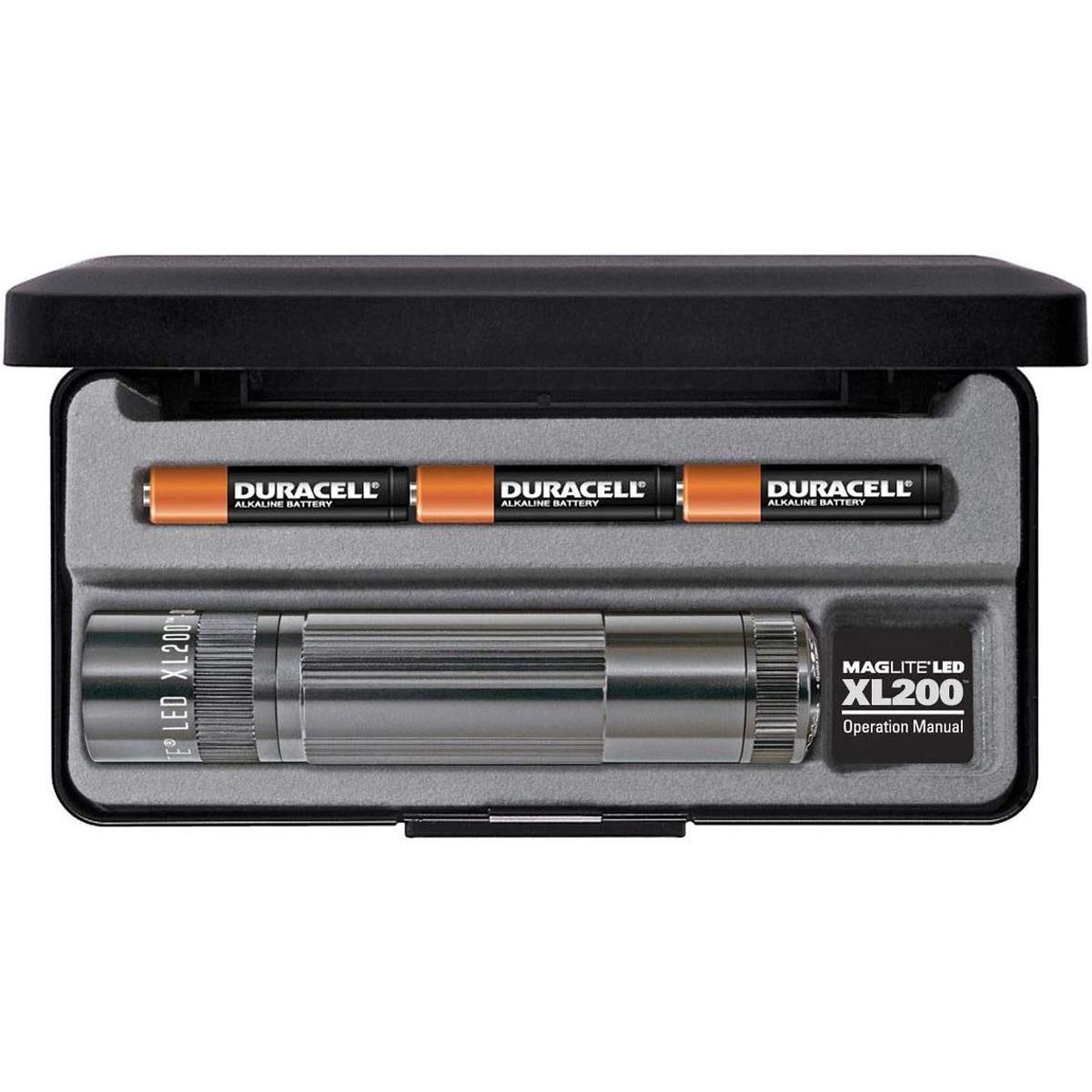 

MagLite XL200 3-Cell AAA LED Flashlight, Presentation Box, Gray