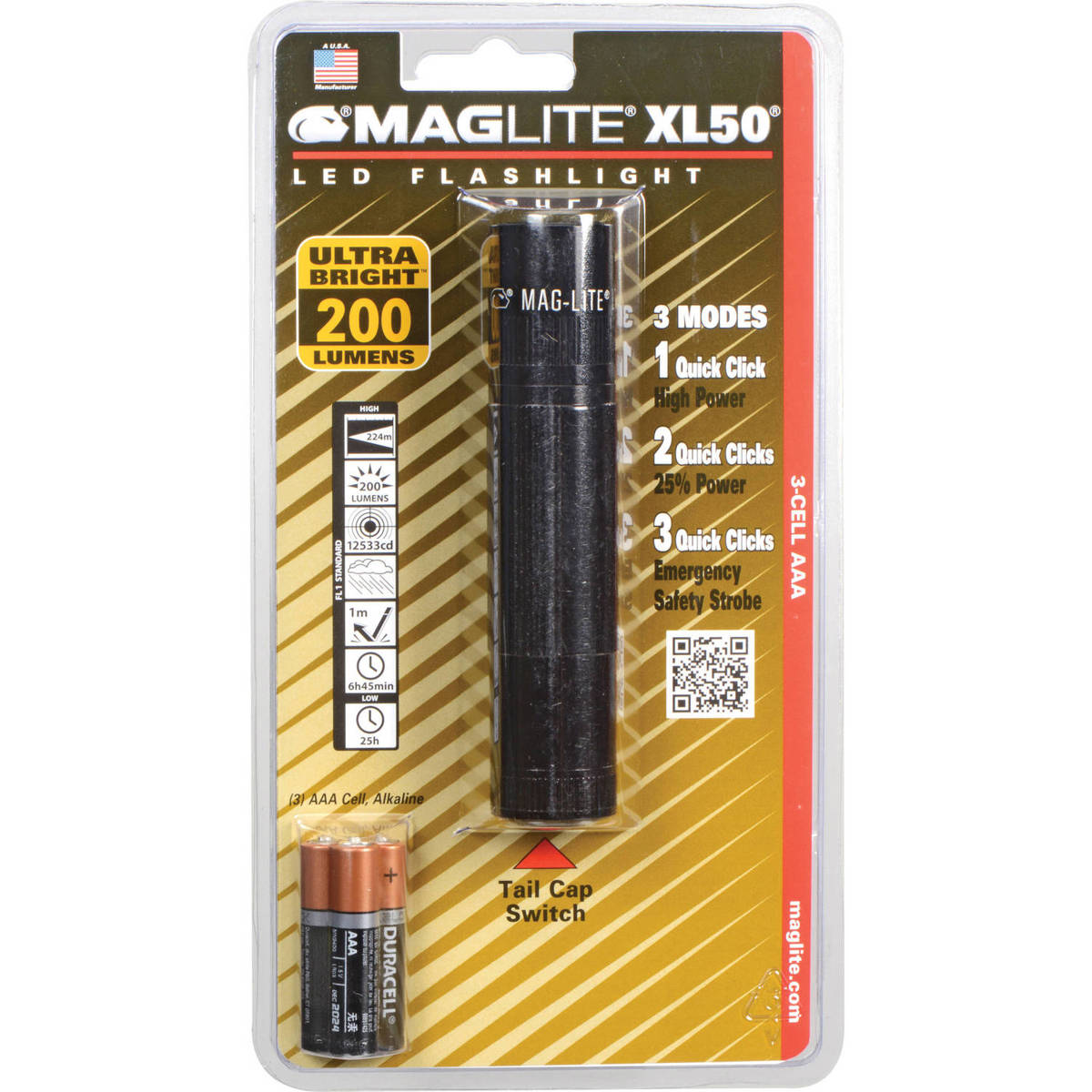 

MagLite Maglite XL50 LED Flashlight with Strobe, Black