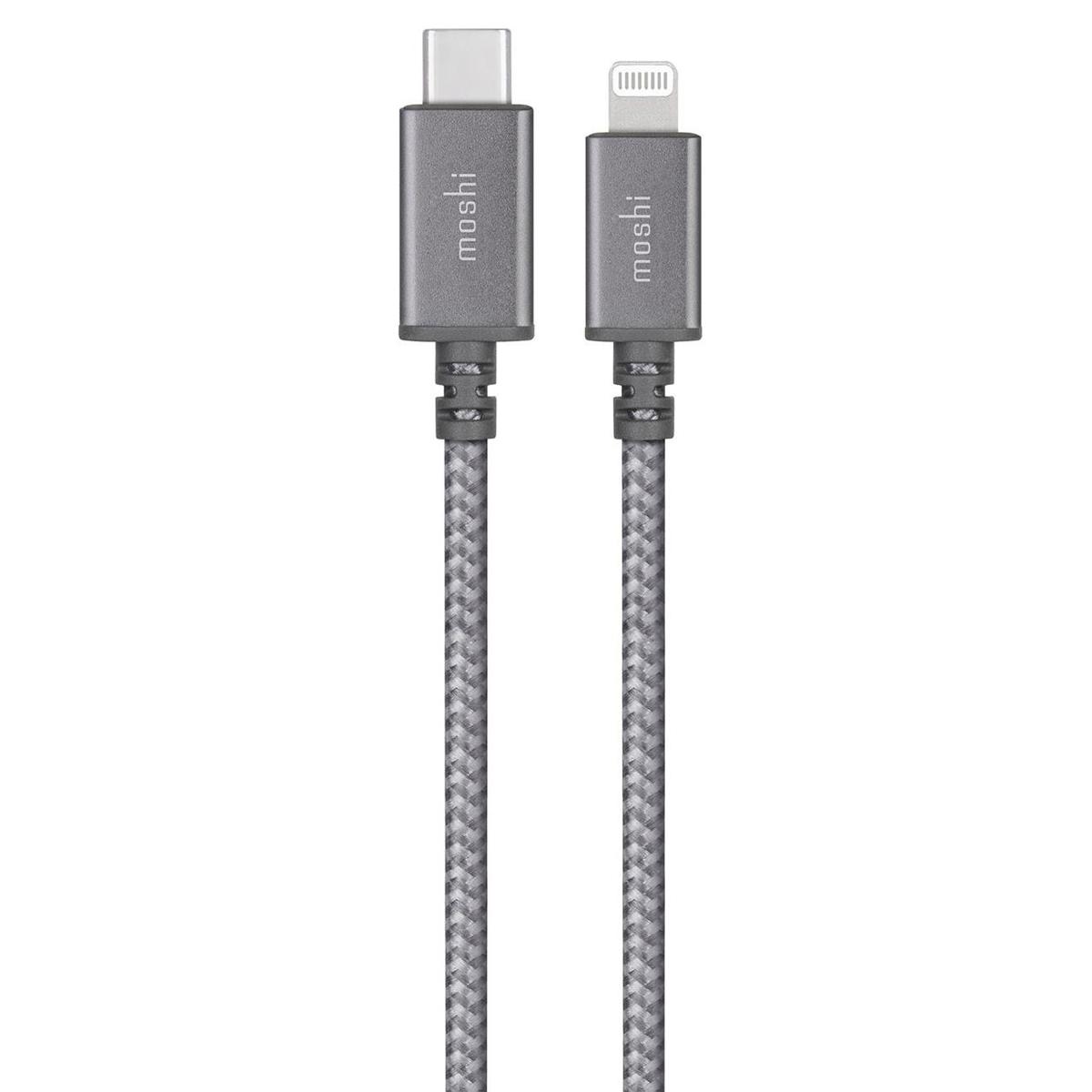 

Moshi 4' Integra USB-C Charge/Sync Cable with Lightning Connector, Titanium Gray