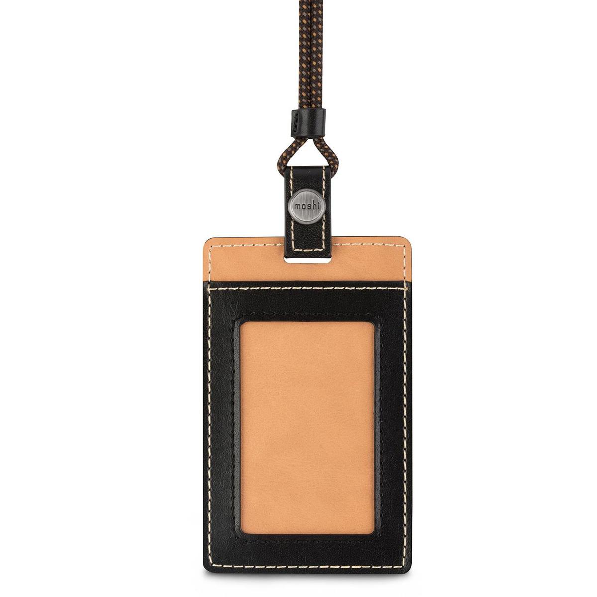 

Moshi Vegan Leather Badge/ID Holder, Metro Black