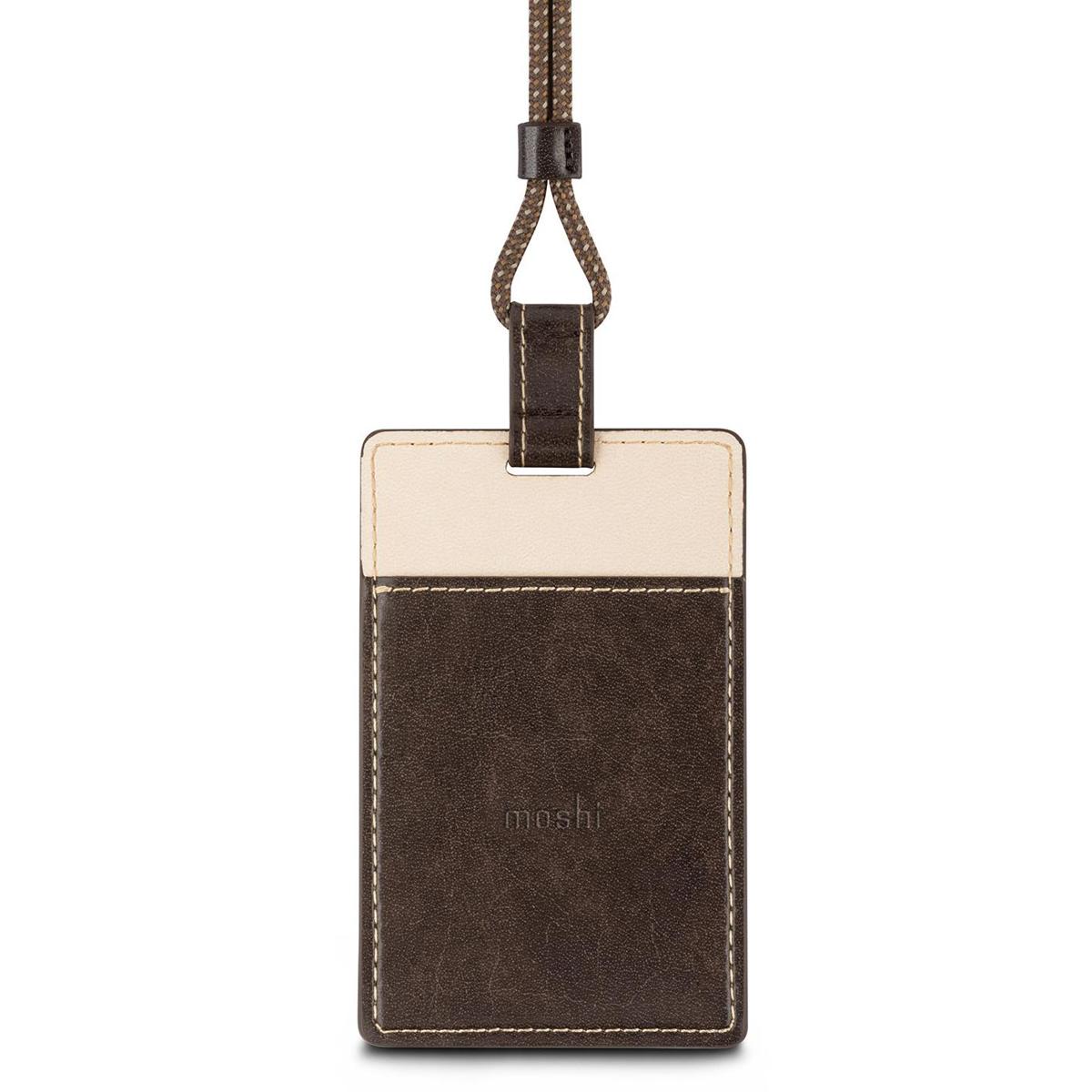 

Moshi Vegan Leather Badge/ID Holder, Oak Brown