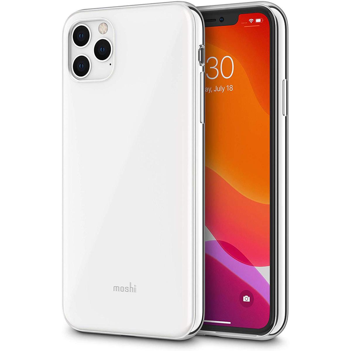 

Moshi iGlaze Slim Hardshell Case for iPhone 11 Pro Max, SnapTo, Pearl White