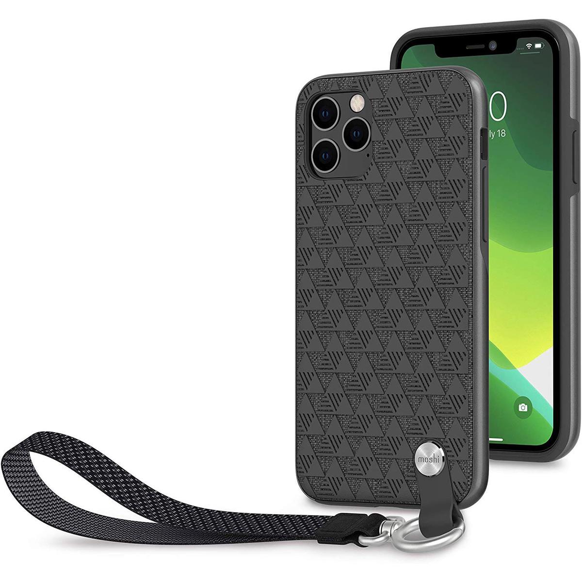 

Moshi Altra Case, Detachable Wrist Strap for iPhone 11 Pro, SnapTo, Shadow Black