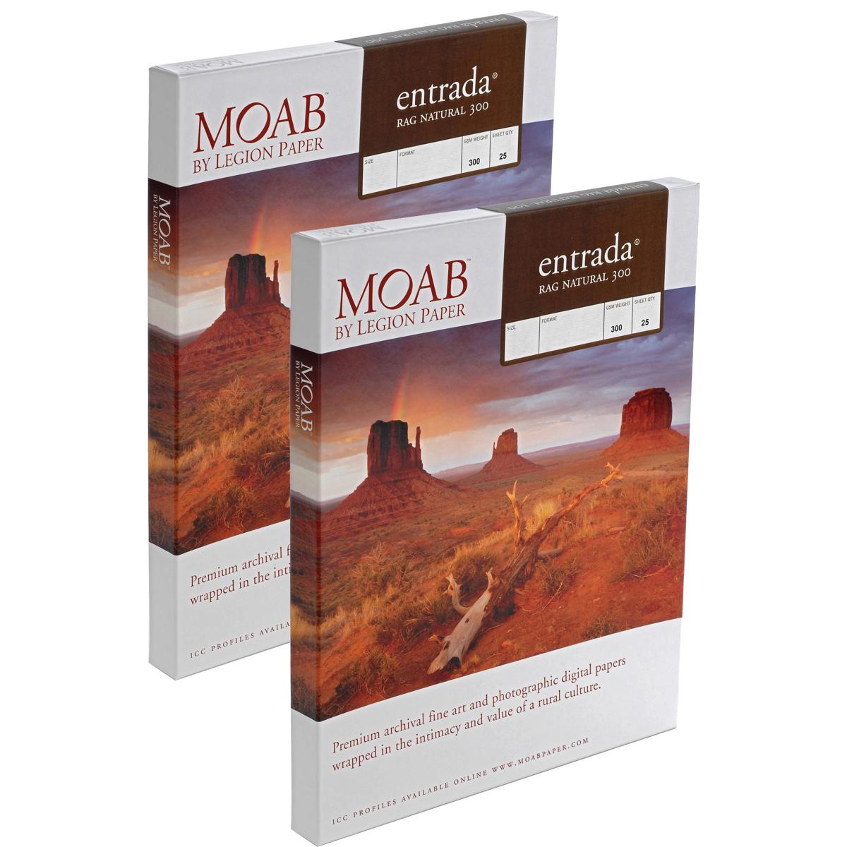 

Moab 2 Pack Entrada Rag Matte Fine Art Paper (5x7"), 25 Sheets Double-Sided