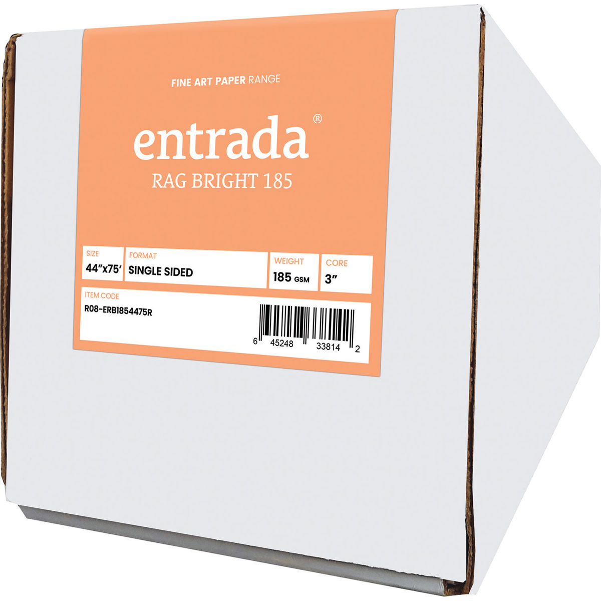 

Moab Entrada Rag Bright 185 Inkjet Print Paper, 185 gsm, Roll 24" x 75'
