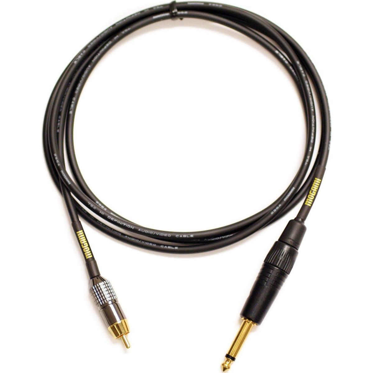 

Mogami MOGAMI Gold 6' 1/4" TS Male to RCA Male Audio/Video Patch Cable