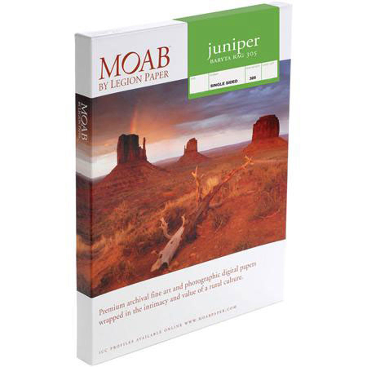 Moab Juniper Baryta Rag Glossy Fine Art Paper (13x19"), 100 Sheets -  F01-JBR3051319B