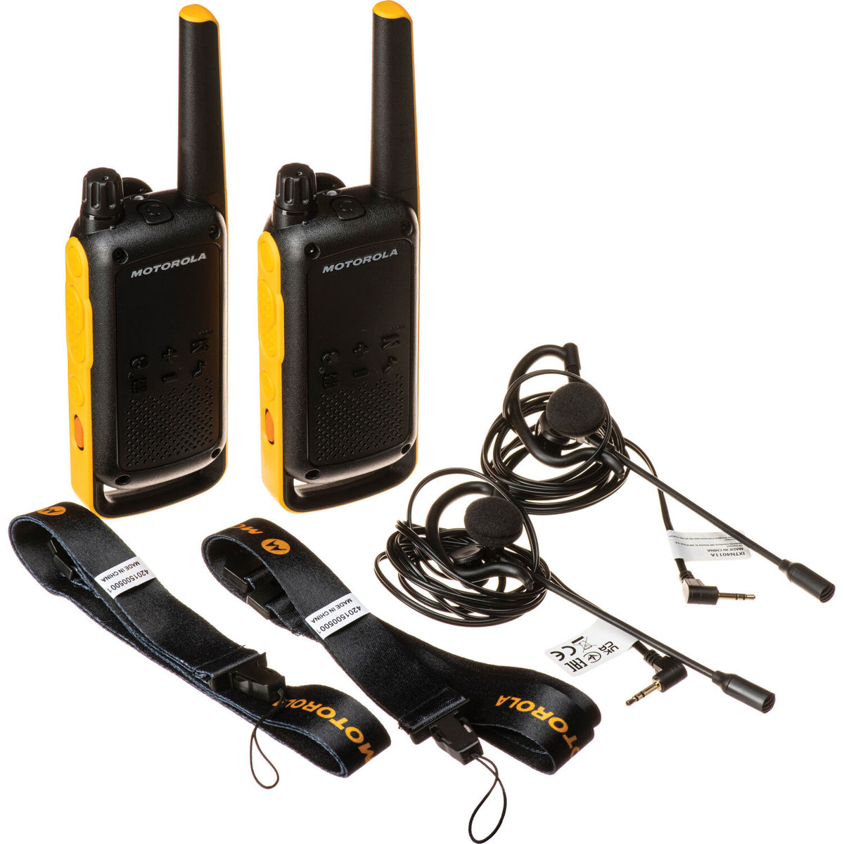 

Motorola Talkabout T475 Rechargeable 2-Way Radio, Lanyard,Earpiece,Yellow,2-Pack