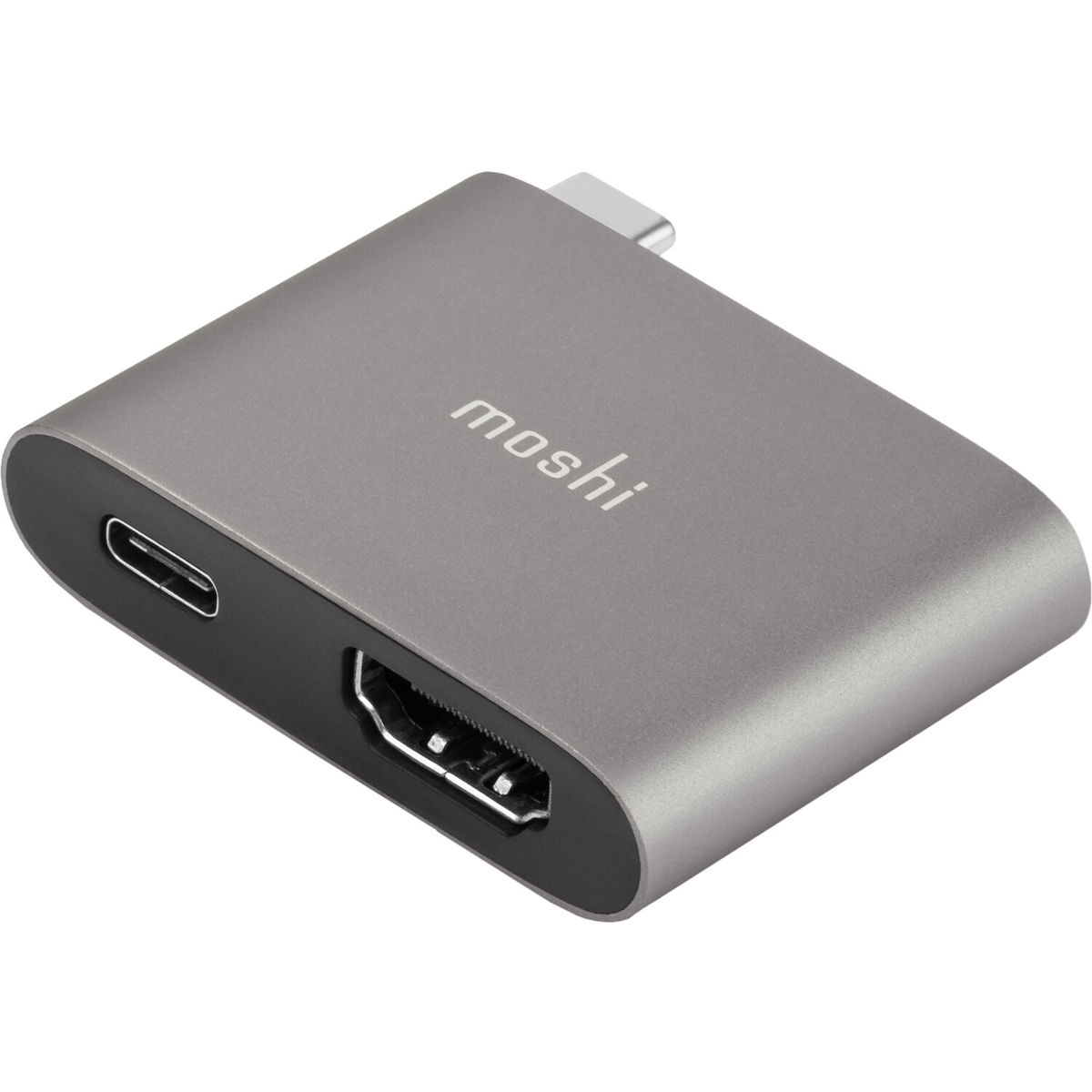 

Moshi USB Type-C to HDMI Adapter with Charging, Titanium Gray