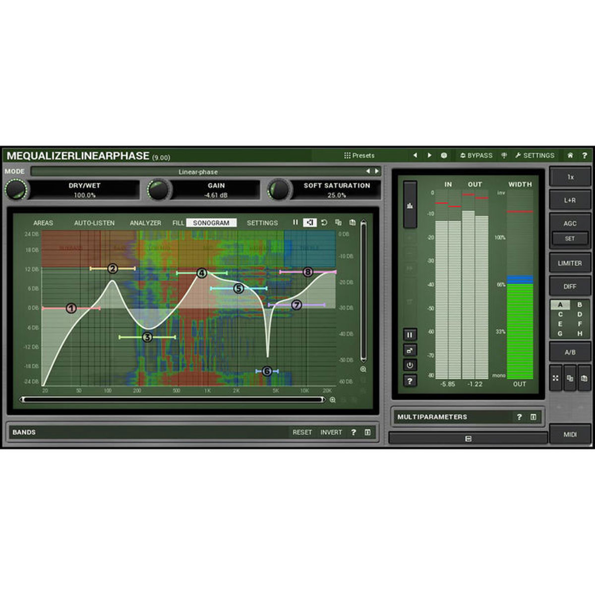 

MeldaProduction MEqualizerLinearPhase Linear Phase EQ Software Plug-In, Download