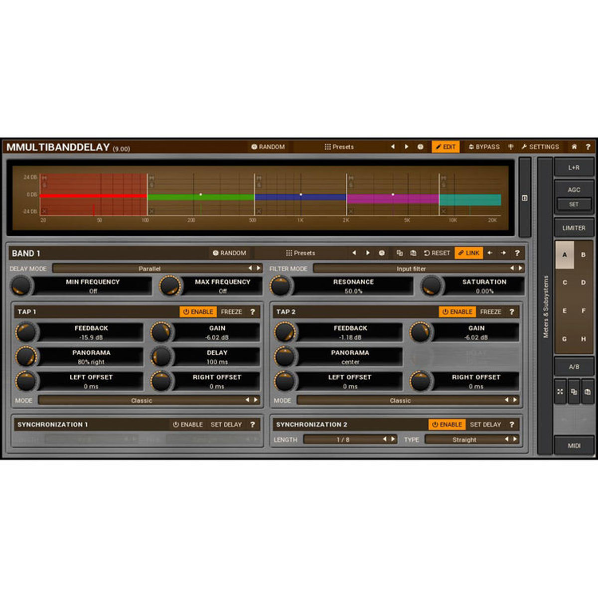 

MeldaProduction MMultiBandDelay Multiband Delay Software Plug-In, Download