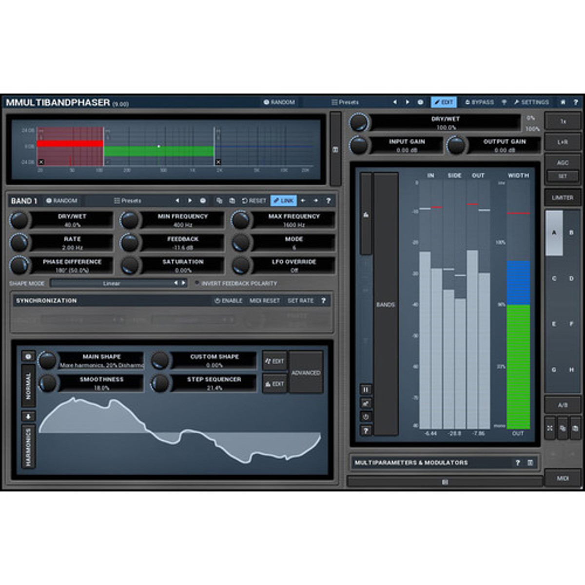 

MeldaProduction MMultiBandPhaser Multiband Phaser Software Plug-In, Download