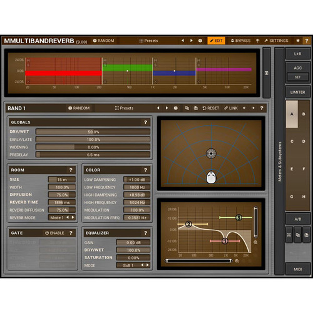 

MeldaProduction MMultiBandReverb Stereo Reverb Software Plug-In, Download