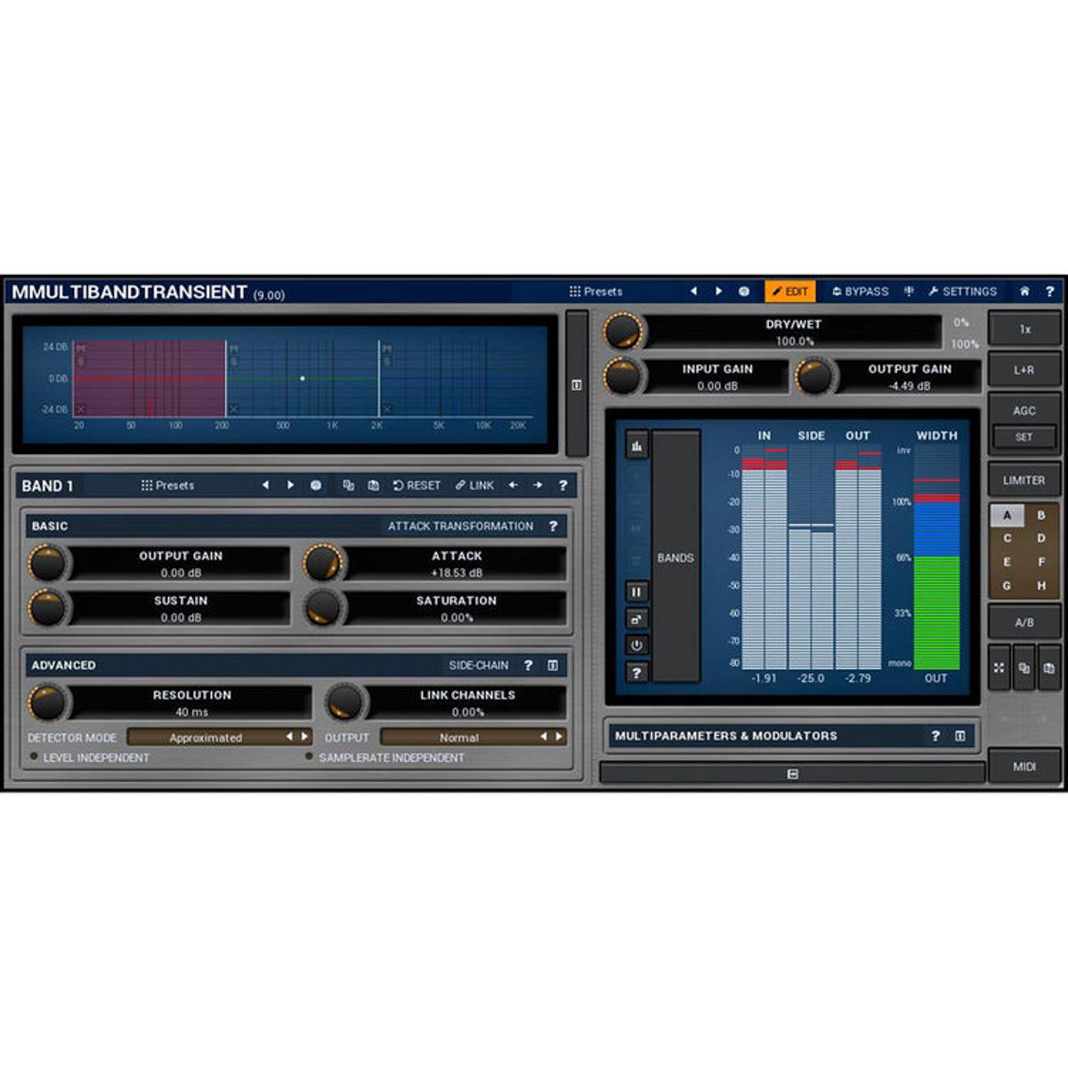 

MeldaProduction MMultiBandTransient Transient Adjustment Plug-In, Download
