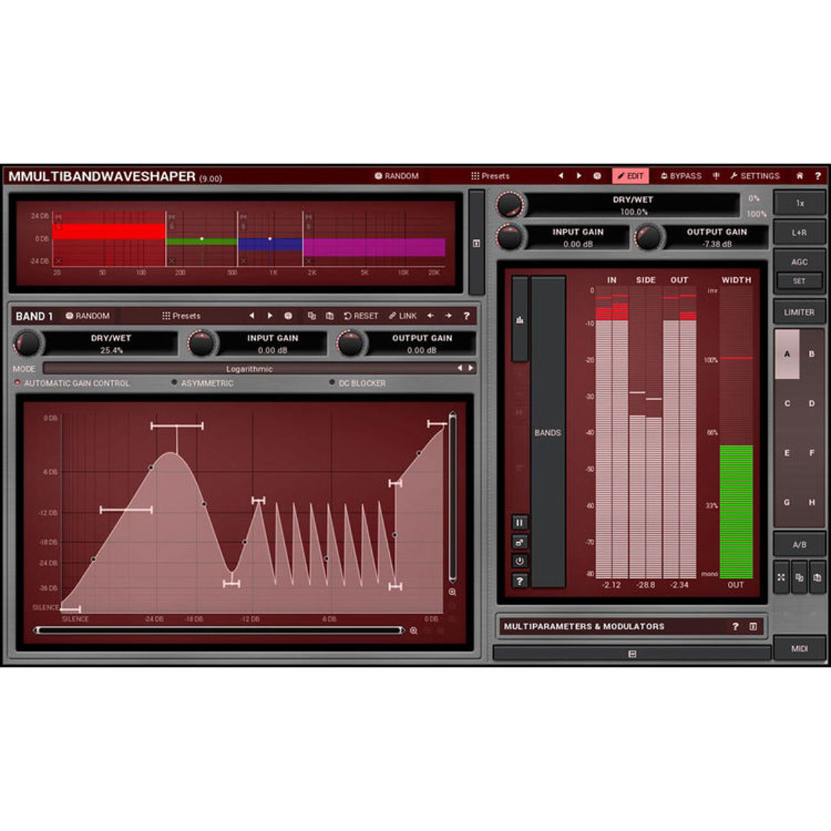

MeldaProduction MMultiBandWaveShaper Custom Shapes Distortion Plug-In, Download