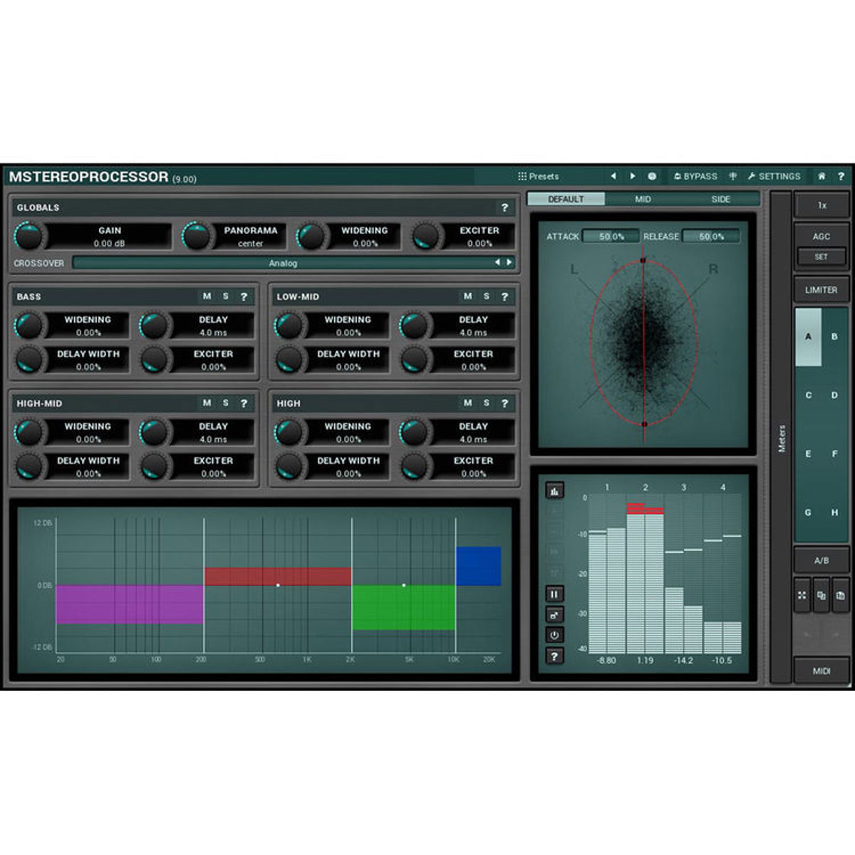 

MeldaProduction MStereoProcessor Software Plug-In, Electronic Download
