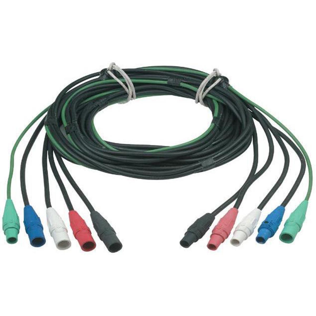 

Mole-Richardson 2/5 Banded Feeder Cable, 25', Cam-Lock, Reverse Ground
