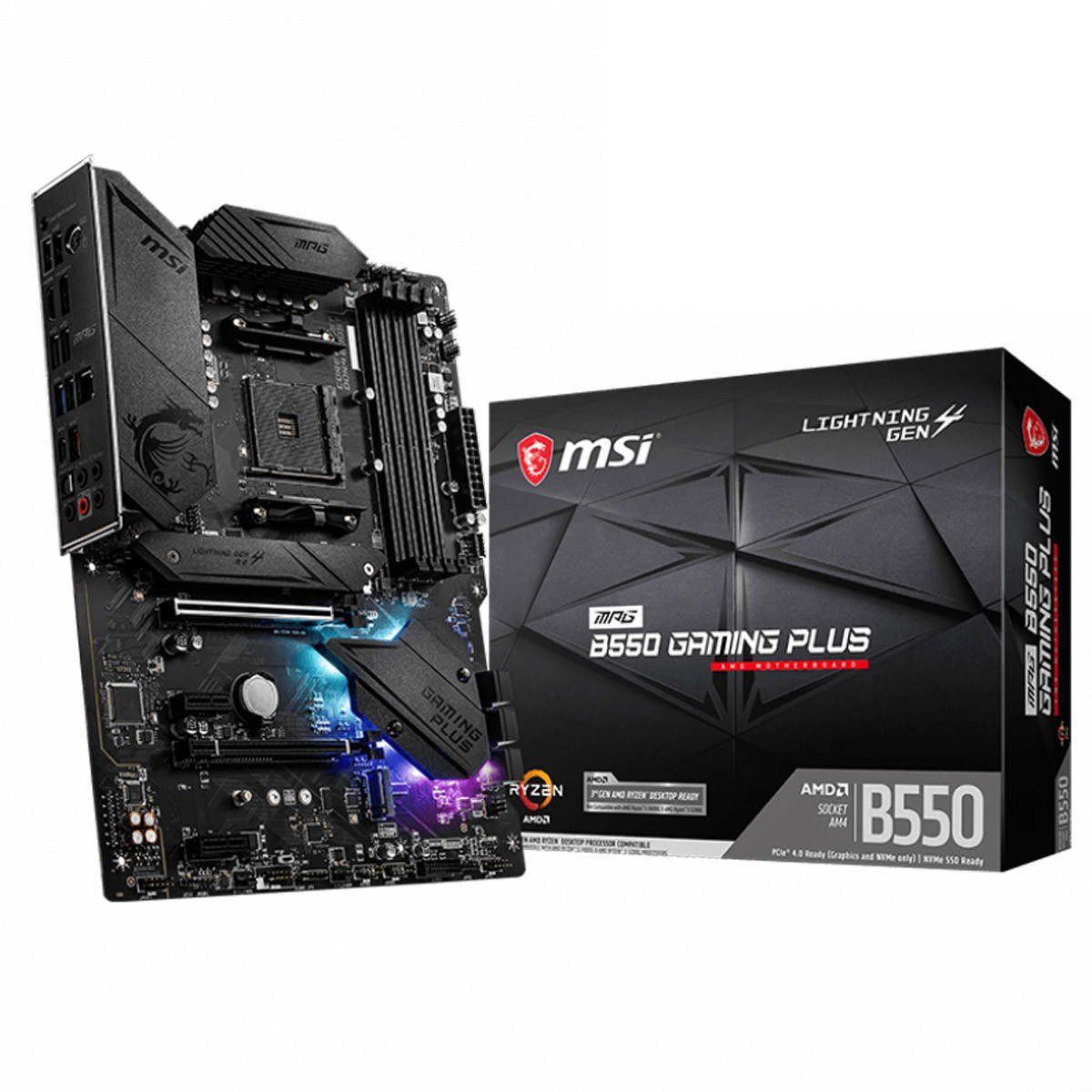 Image of MSI MPG B550 Gaming Plus AMD AM4 SATA 6Gb/s ATX Motherboard