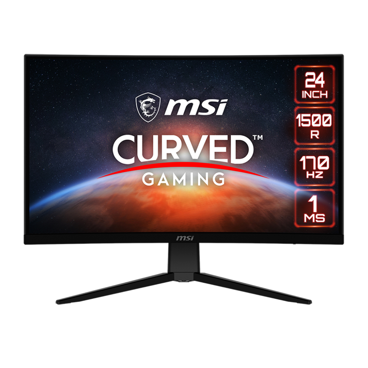 

MSI G242C 23.6" 16:9 Full HD 170Hz Curved VA LCD Gaming Monitor, Black