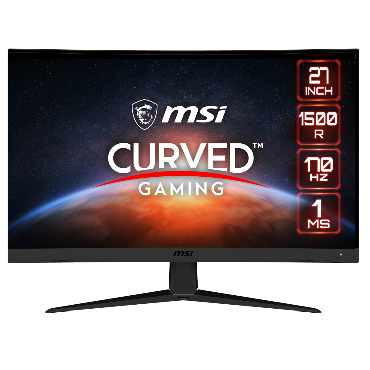 

MSI G27C5 E2 27" 16:9 Full HD 170Hz Curved VA Gaming Monitor, Metallic Black