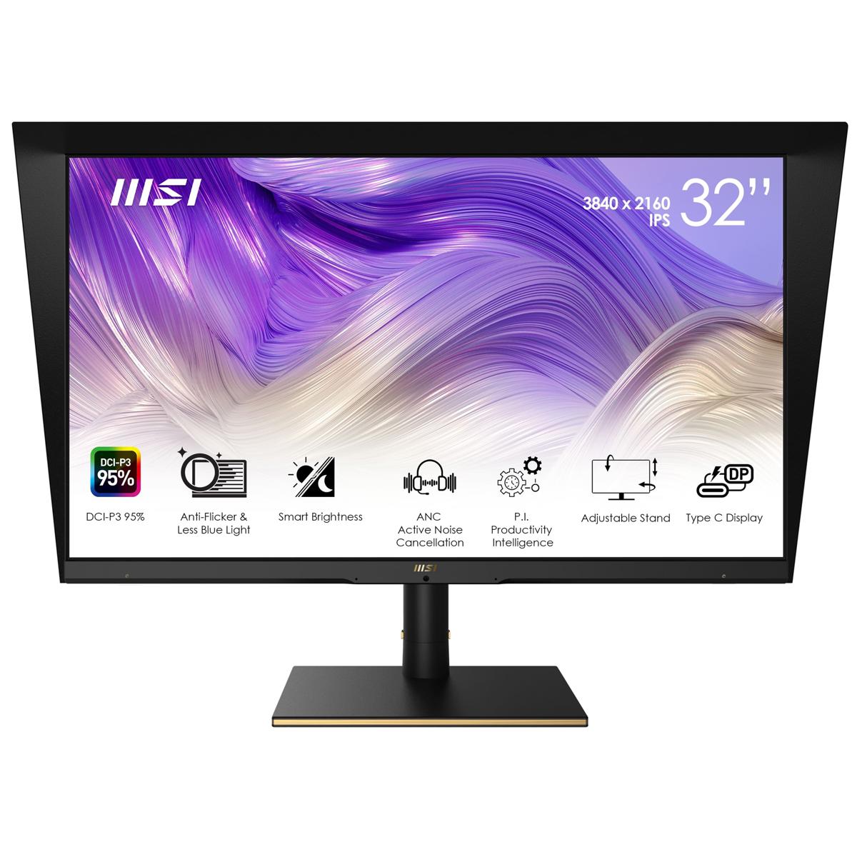 

MSI Summit MS321UP 32" 16:9 4K UHD IPS HDR Monitor, Space Black with Gold Trim
