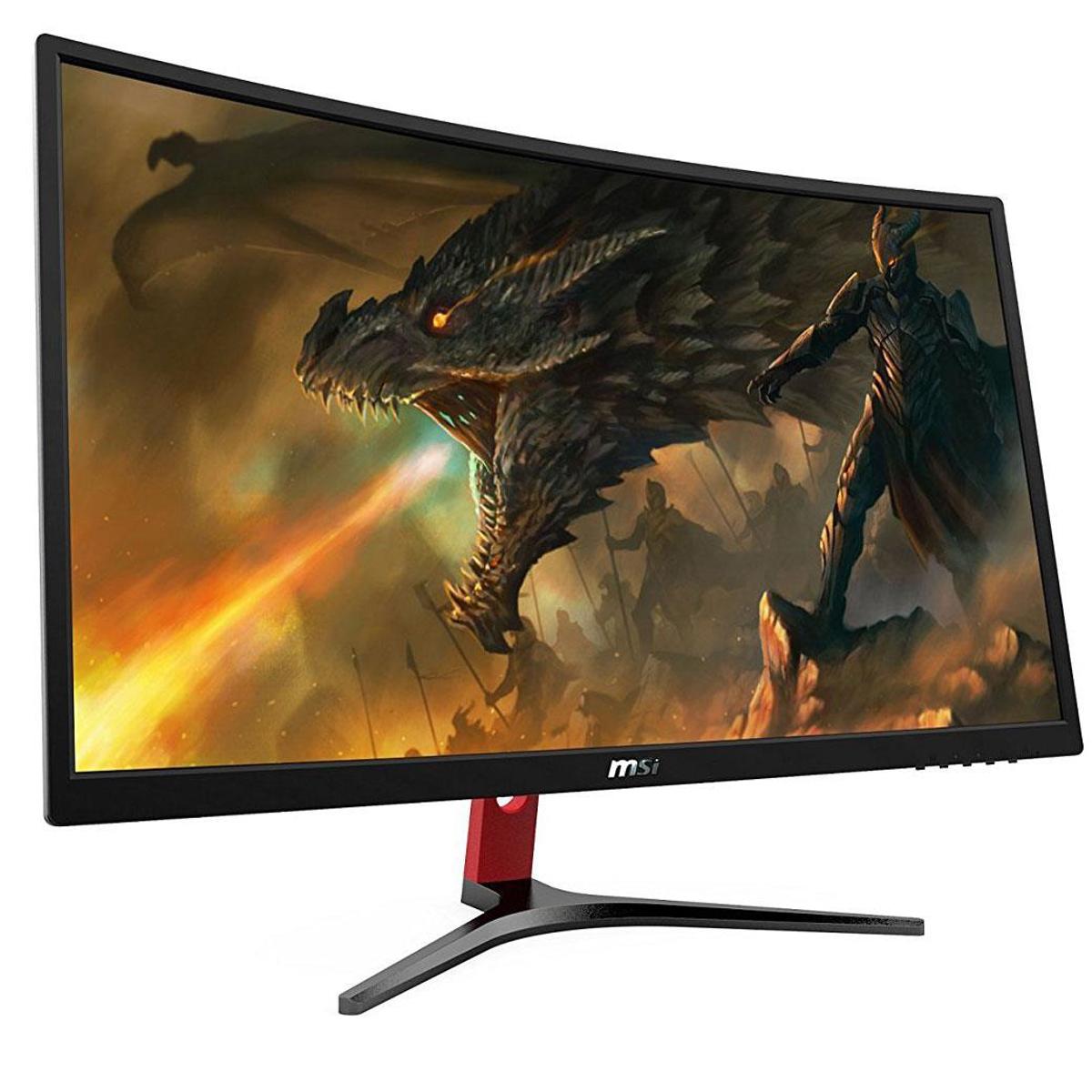 

MSI Optix G24C FreeSync 23.6" Full HD LED Curved Gaming Monitor, Black/Red