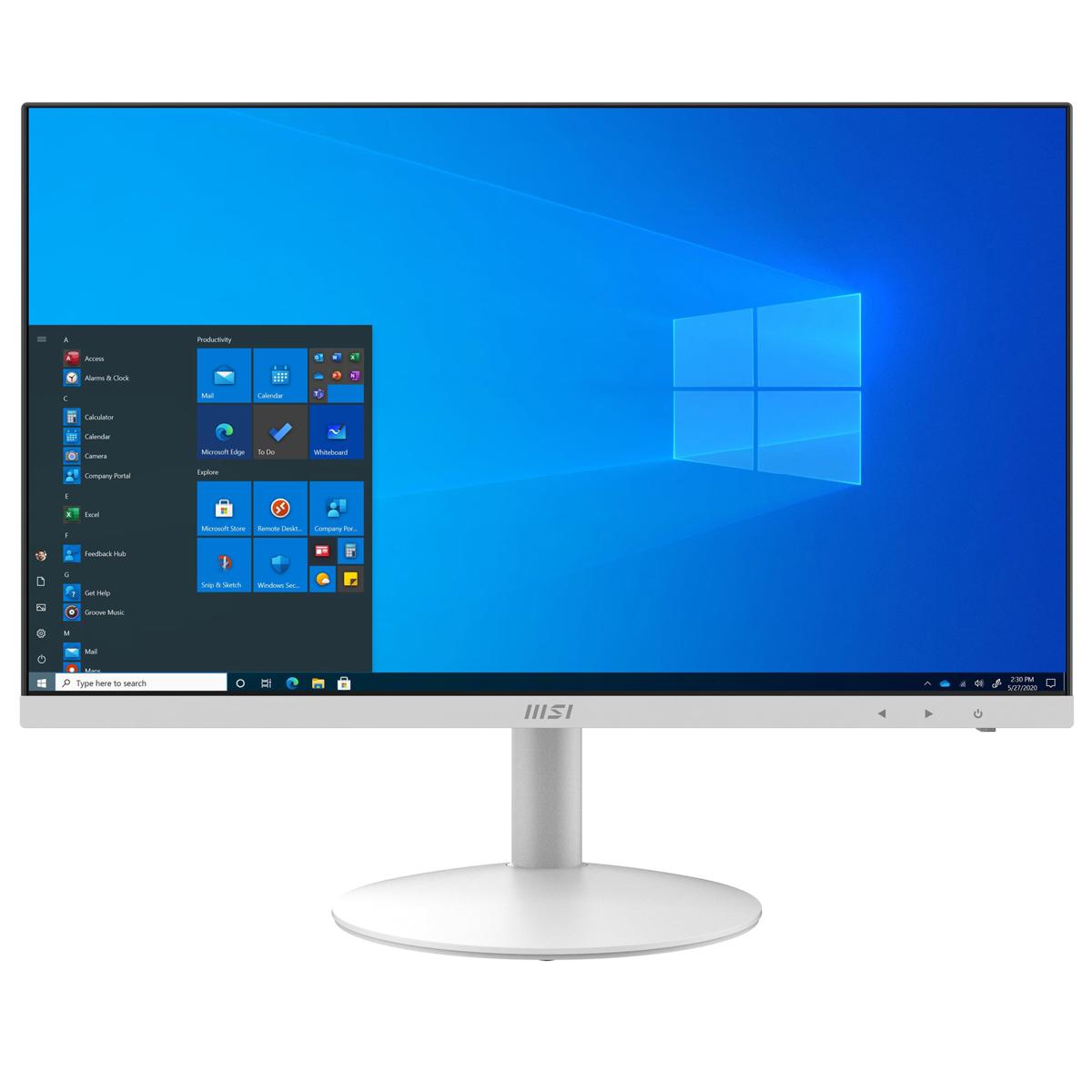

MSI PRO AP241 11M-008US 23.8" FHD AIO Desktop, i5-11400, 8GB, 250GB, W10H, White