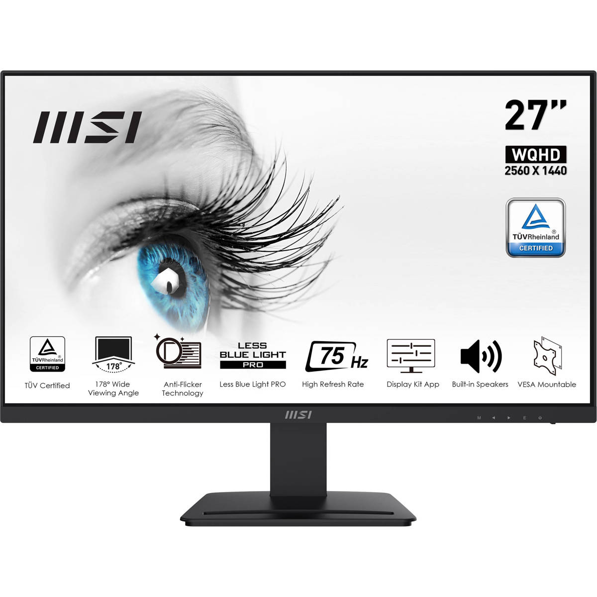 

MSI Pro MP273QV 27" 16:9 WQHD VA LCD Monitor, Matte Black