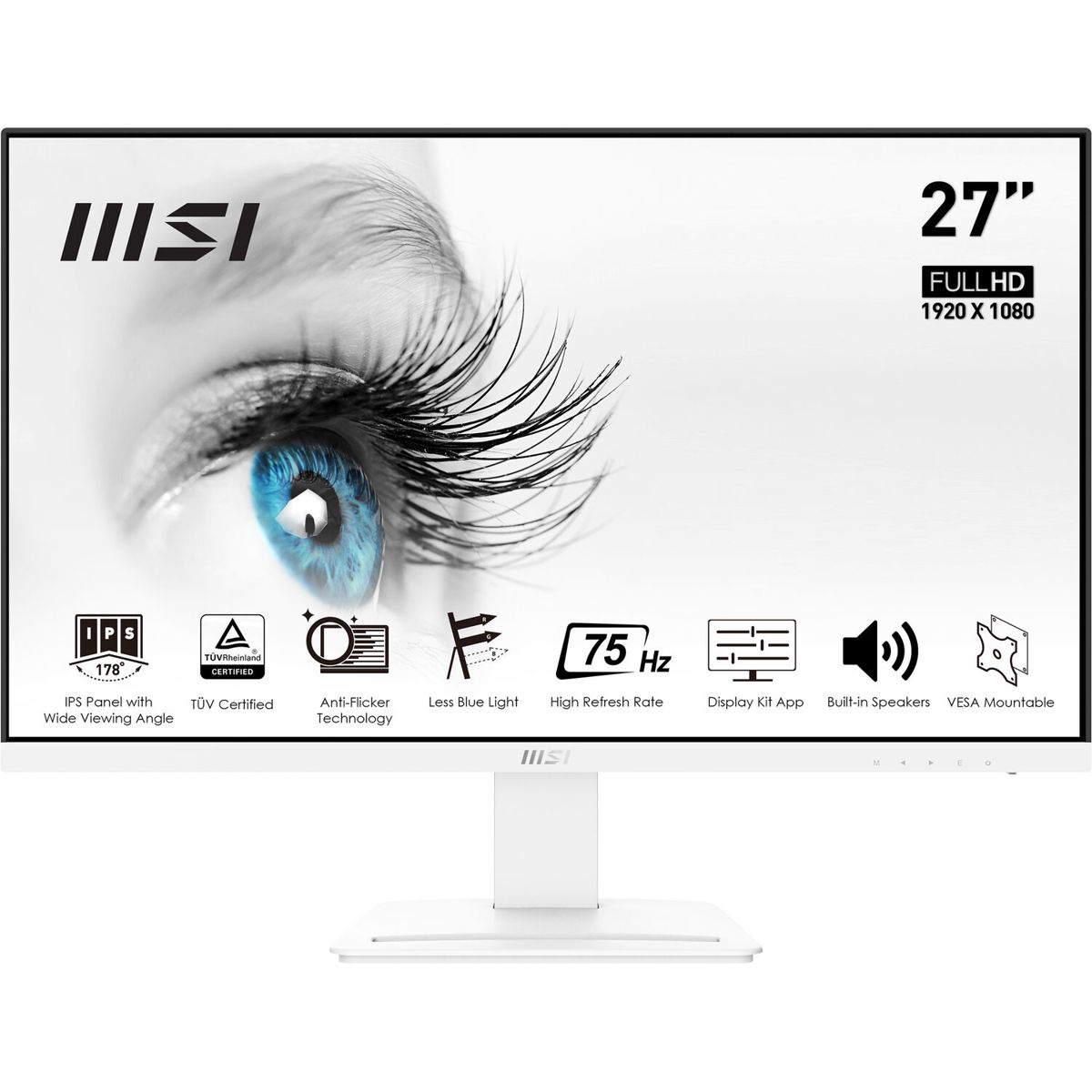

MSI PRO MP273AW 27" 16:9 Full HD 100Hz IPS LCD Monitor, Matte White