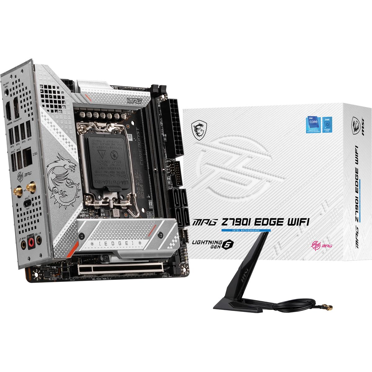 

MSI MPG Z790I EDGE Wi-Fi DDR5 LGA 1700 SATA 6Gb/s ATX Gaming Motherboard