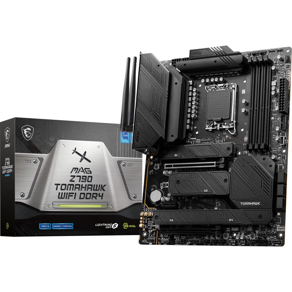 

MSI MAG Z790 TOMAHAWK Wi-Fi DDR4 LGA 1700 SATA 6Gb/s ATX Gaming Motherboard