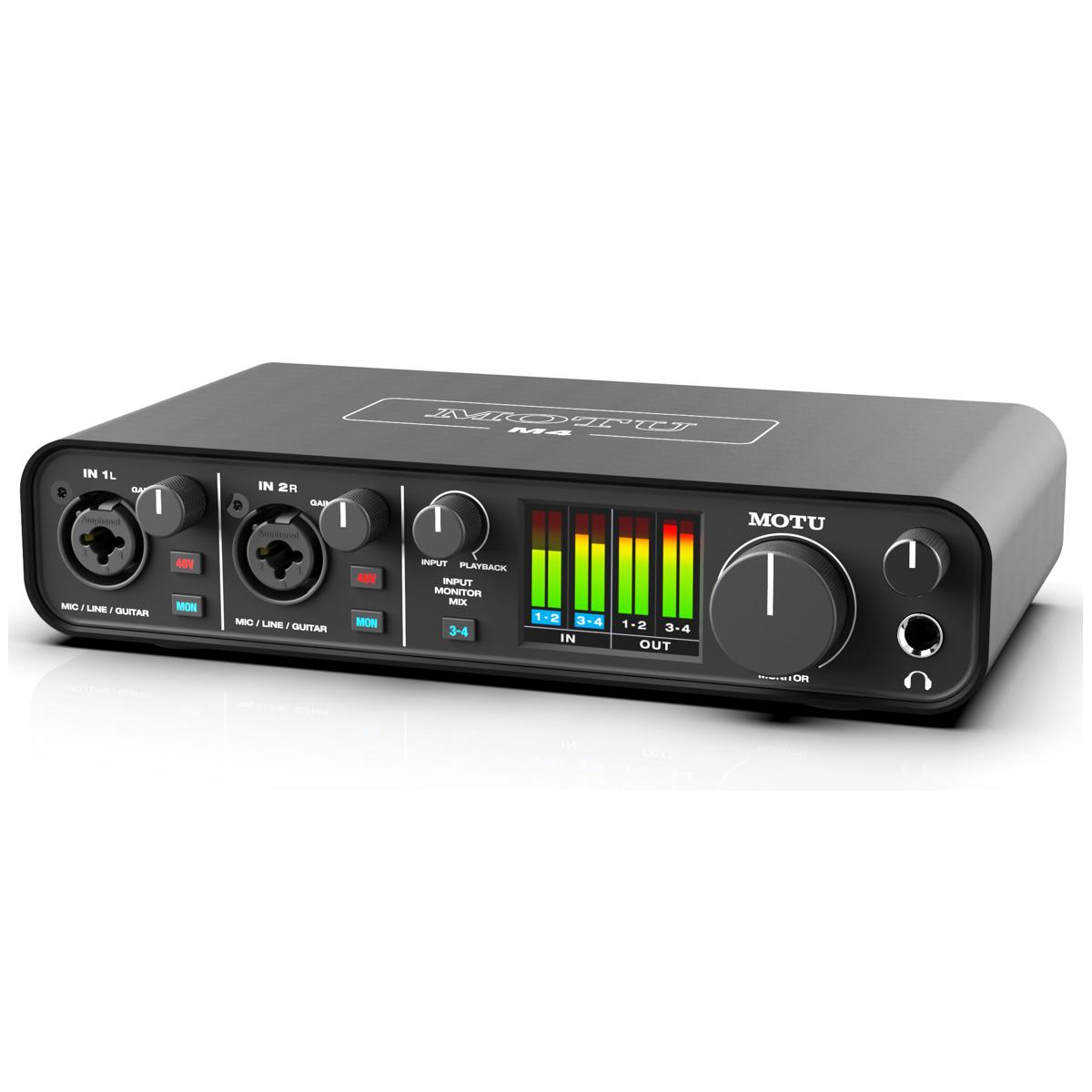 

MOTU M4 4x4 USB Type-C Audio Interface for Recording, Mixing & Podcasting