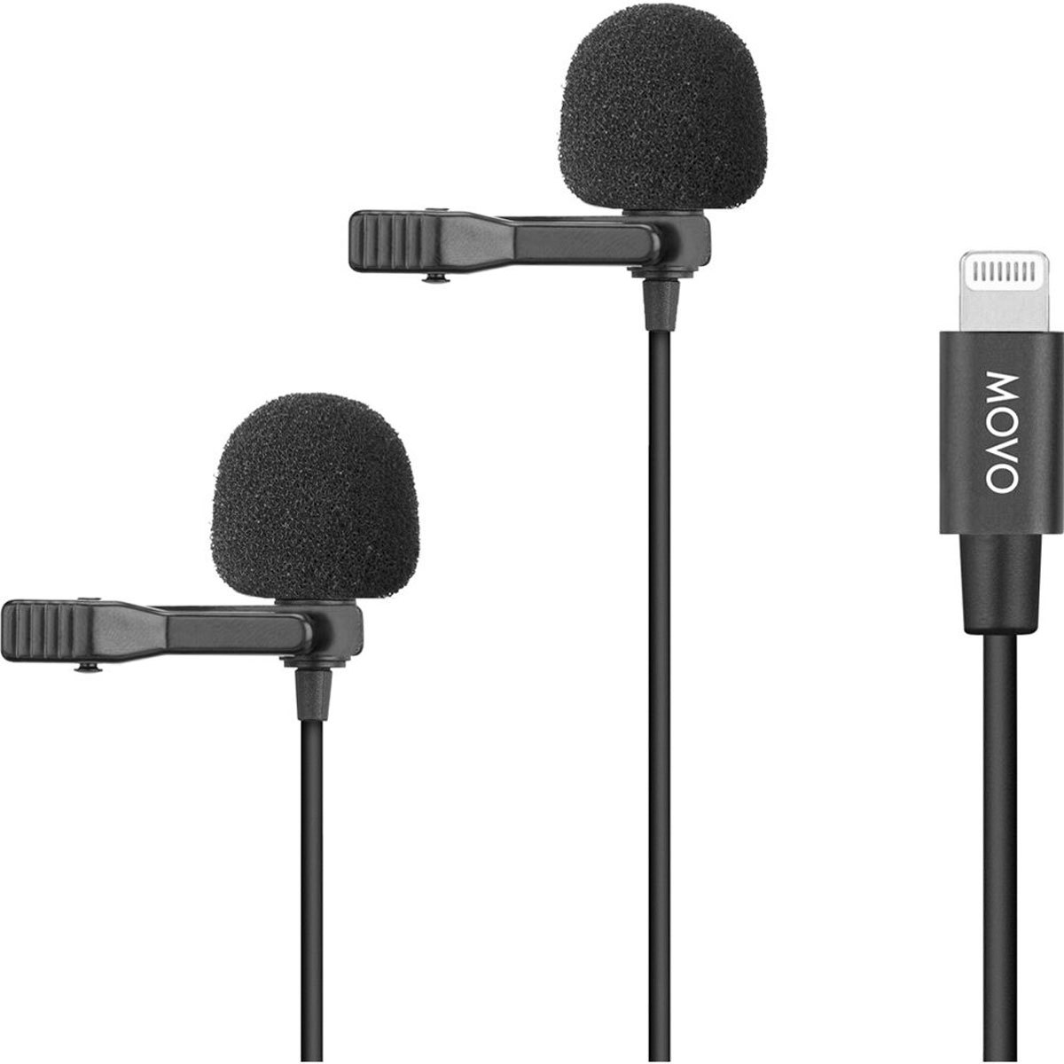 

Movo Photo iLav-DUO Dual Digital Clip-On Omni Lavalier Mic w/Lightning Connector