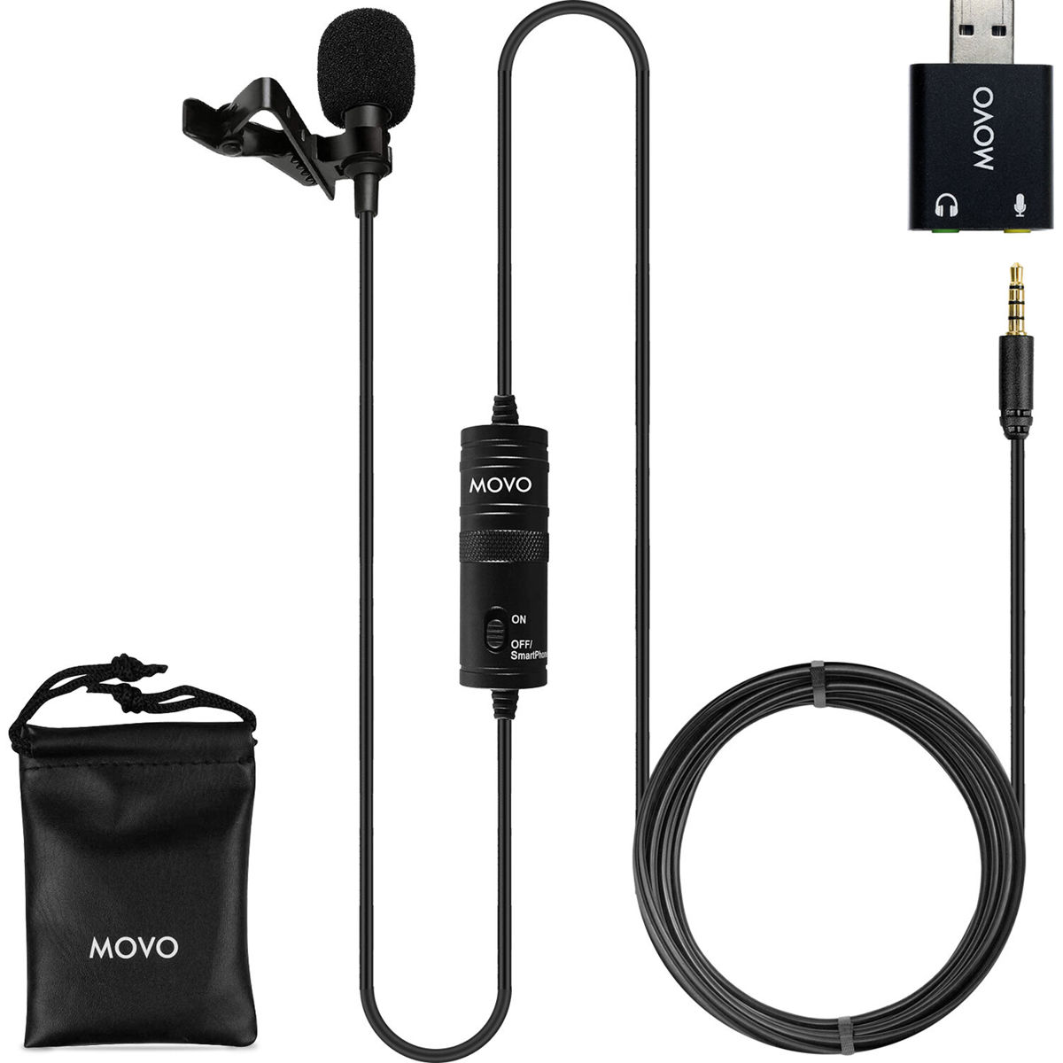 

Movo Photo LV1-USB Universal 3.5mm Clip-On Omni Lavalier Mic with USB Adapter