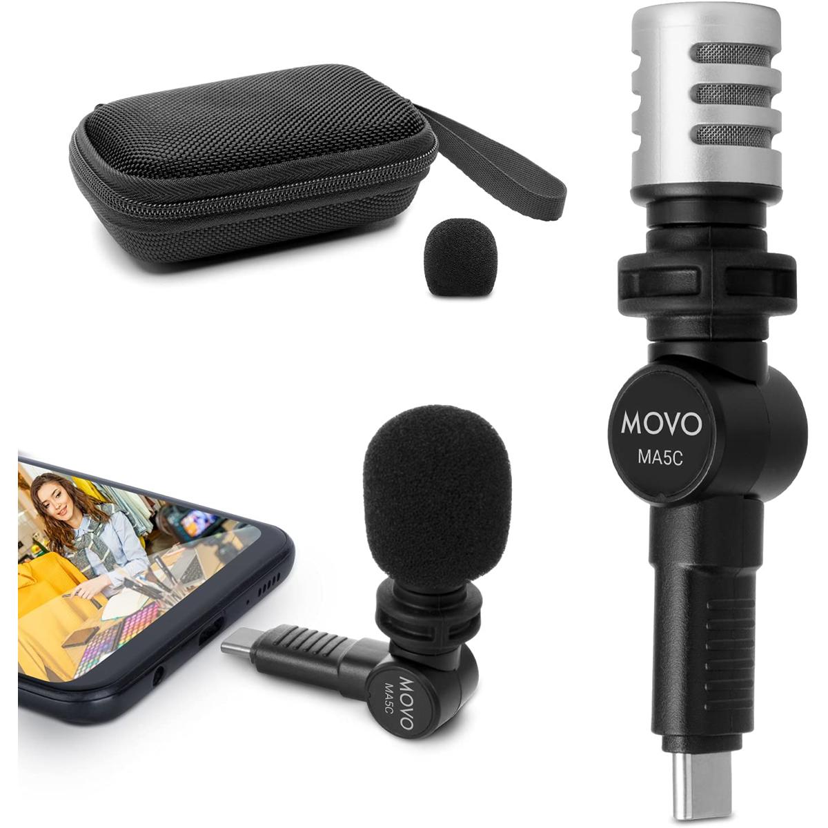 

Movo Photo MA5C USB-C Mini Condenser Microphone for Android