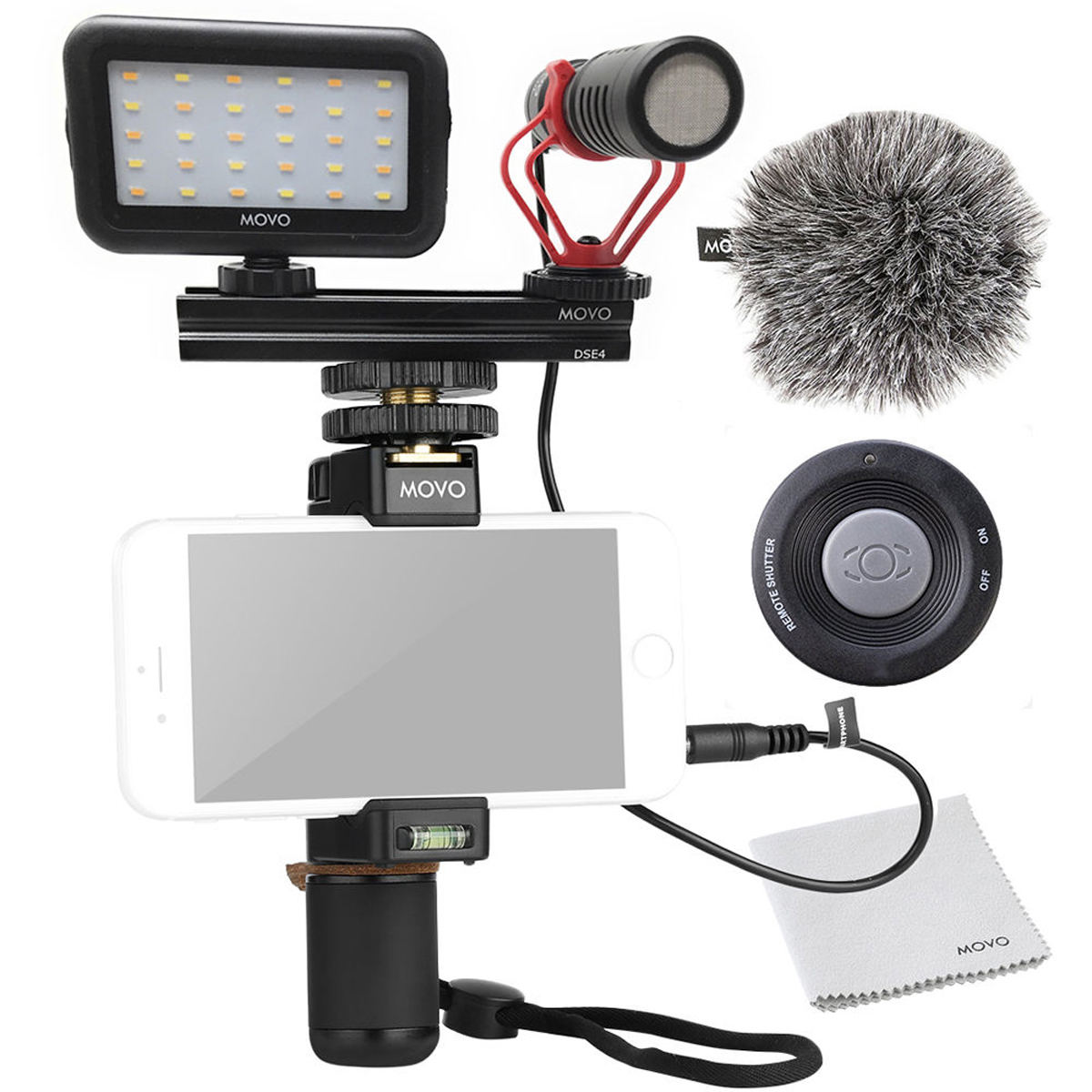 

Movo Photo Smartphone Video Kit V1 with PR-1 Smartphone Rig & VXR10 Microphone