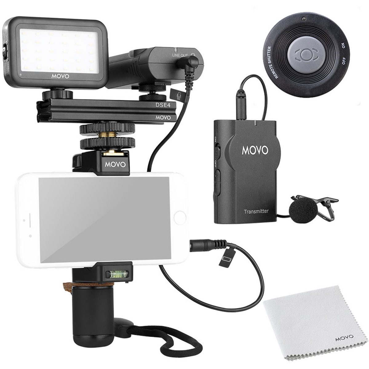 

Movo Photo Smartphone Video Kit V2 with PR-1 Smartphone Rig & WMIC10 Mic System