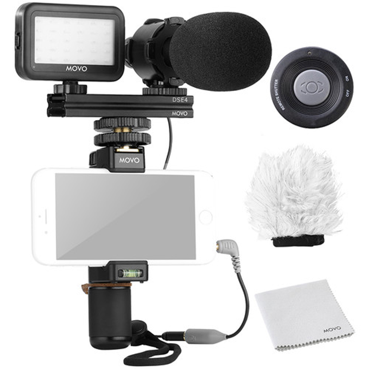 

Movo Photo Smartphone Video Kit V7 w/ PR-1 Smartphone Rig & VXR50 Pro Stereo Mic
