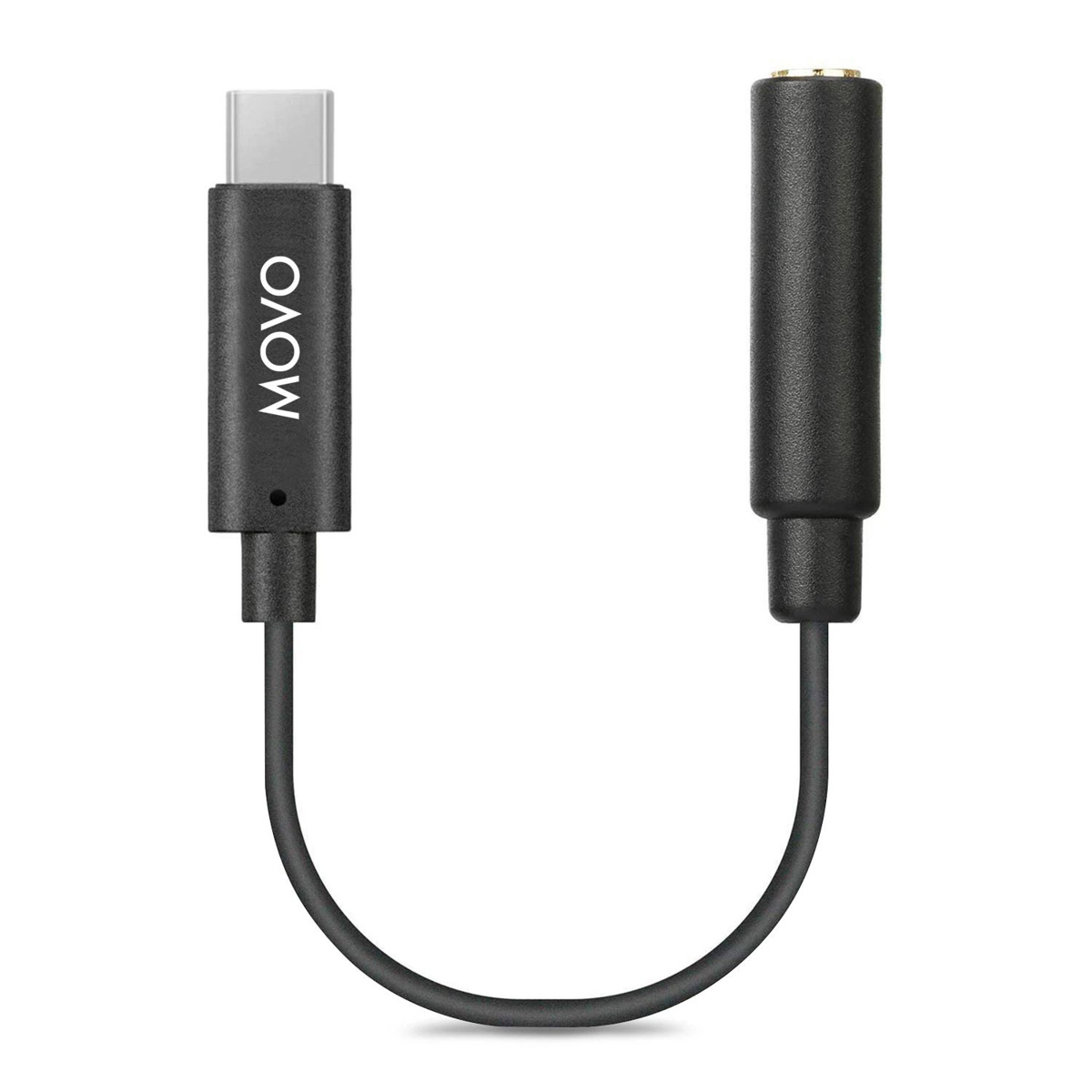 

Movo Photo UCMA-2 Female 3.5mm TRRS to USB-C Male Microphone Adapter Cable, 5.5"