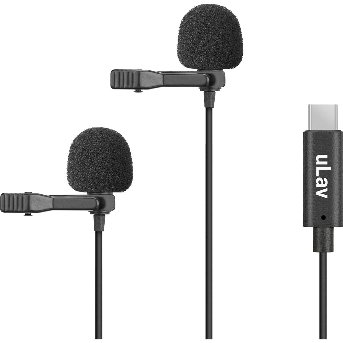 

Movo Photo uLav-DUO Dual Digital Clip-On Omni Lavalier Mic, USB Type-C Connector