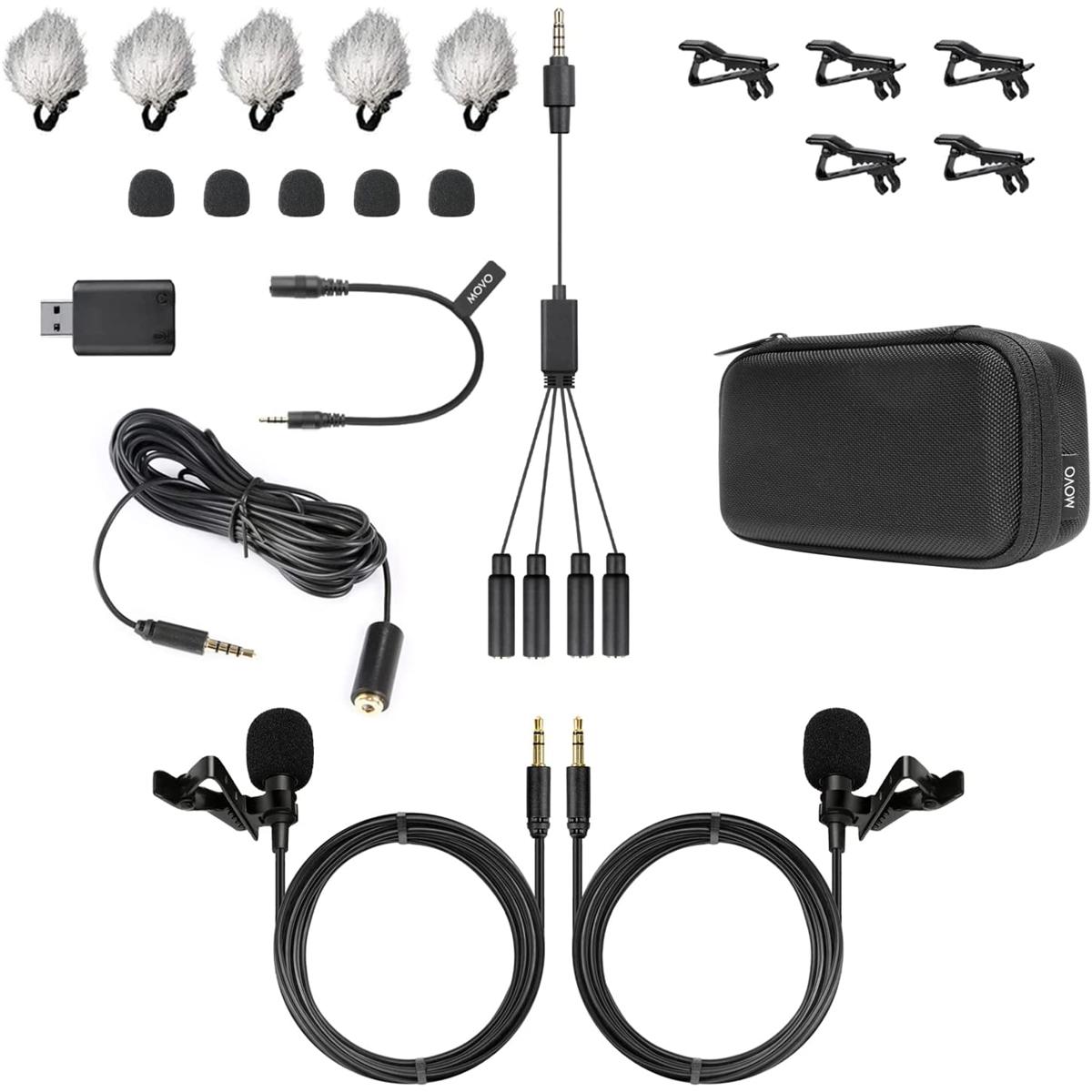

Movo Photo VersaLav Omnidirectional Wired Lavalier Microphone Interview Kit