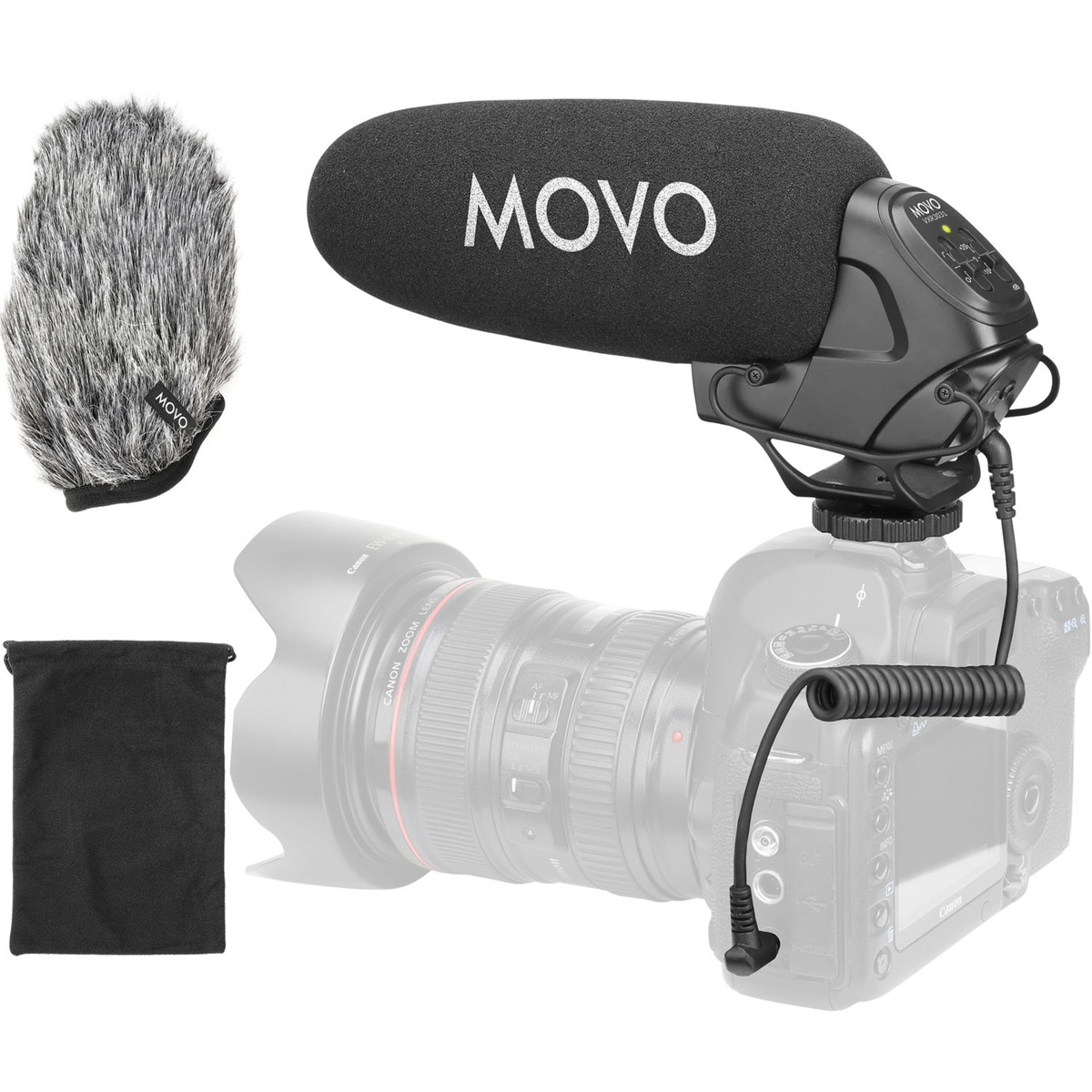 

Movo Photo VXR3031 Supercardioid On-Camera Shotgun Mic, 2-Step High-Pass Filter