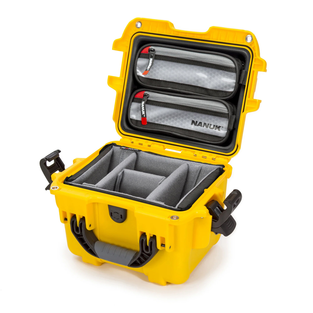 

Nanuk 908 Waterproof Hard Case with 2-Pocket Lid Organizer and Padded Divider Yellow