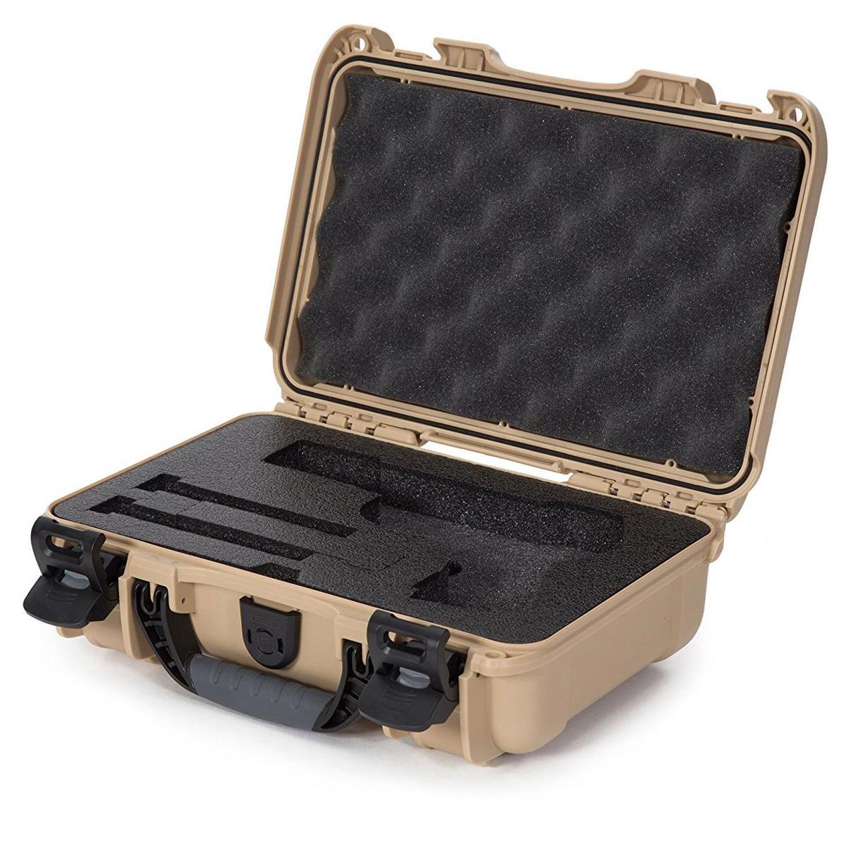 

Nanuk 909 Classic Pistol Case, Holds 2 Single Stack or 1 Double Stack Mag, Tan