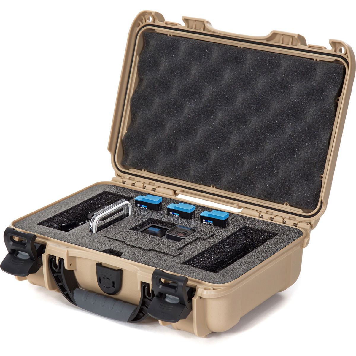 

Nanuk 909 Waterproof Hard Case with Foam Insert for GoPro Hero 9 and 10, Tan